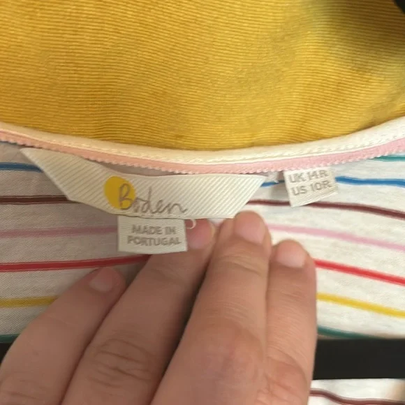 Boden UK Ella Maxi Dress Rainbow Stripe EUC 10 - Picture 4 of 5